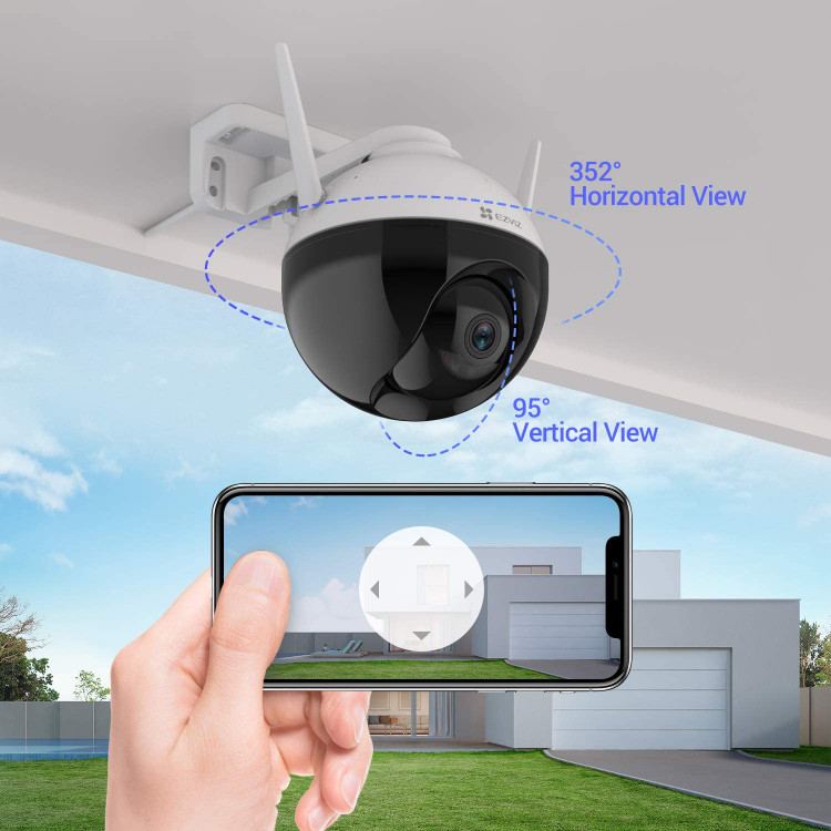 دوربین مداربسته WiFi 1080p با پوشش بصری 360 درجه EZVIZ C8C(نحوه نصب و کارکردن با آن بسیار آسان می باشد،تنها آن را به یک پریز برق می زنید،فیلم آموزشی نیز برای شما ارسال می شود و کارشناسان فروش تا زمان راه اندازی کامل با شما همراه خواهند بود)