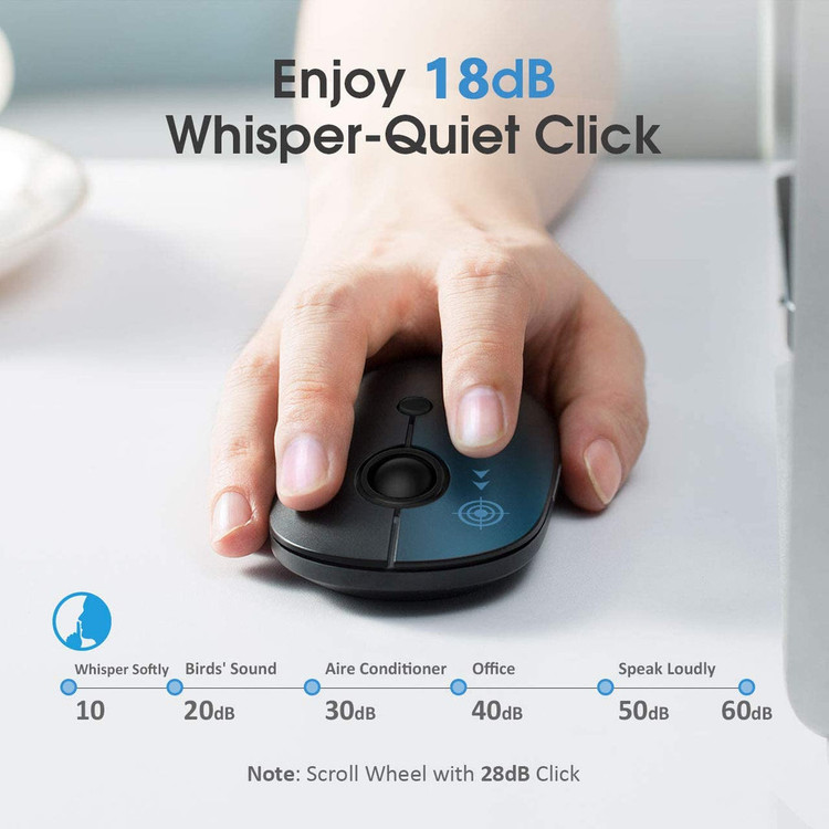 ماوس بی سیم کلیک بی صدا دانگل بلوتوثی دار VictSing مدل PC288A