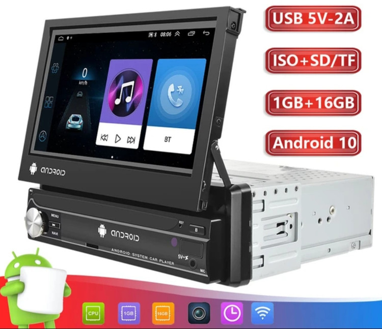 ضبط و پخش تصویری لمسی خودرو برند Hikity SH3AM5Hi همراه با یک دوربین ثبت حوادث، یک دوربین عقب، یک جی پی اس مسیر یاب