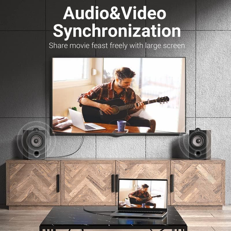 کابل HDMI تهویه 4K، کابل HDMI 2.0 نر به مرد فوقالعاده پرسرعت 18 گیگابیت بر ثانیه 4K@60 هرتز سه بعدی، بازگشت ویدئو UHD 3860p، HD 1080p، اترنت سازگار برای Apple TV، Xbox(مانیوتورهای اپل) (فوق العاده نازک، 2 متری)