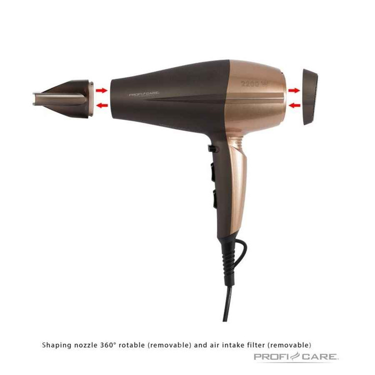 سشوار حرفه ای 2200 وات پرافی کر مدل PC-HT 3010 BROWN BRONZE