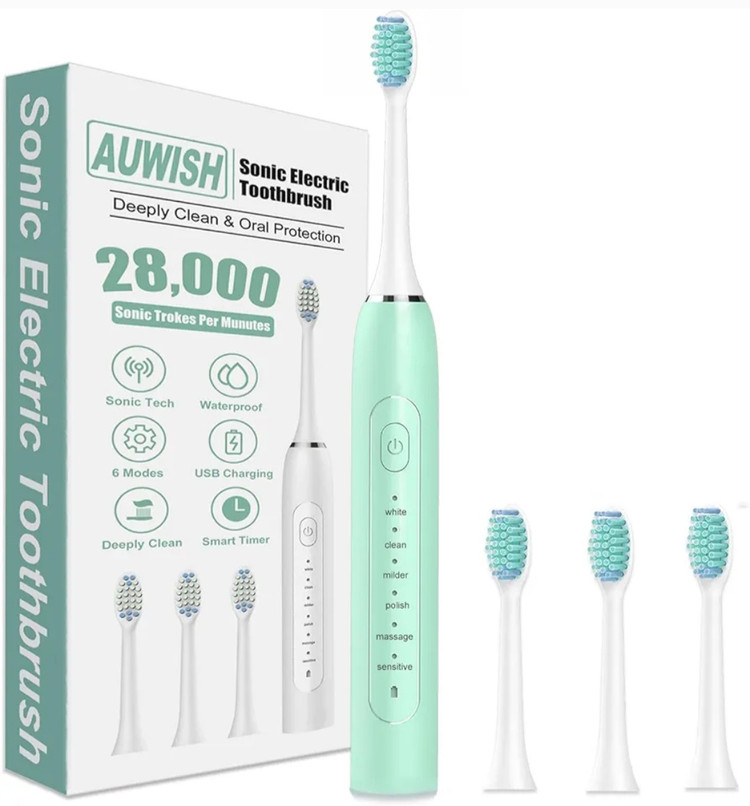 مسواک برقی اورجینال با 6 حالت مختلف شستن،دارای چهار سر مسواک،دارای تایمر هوشمند Auwish (بار آمازون)