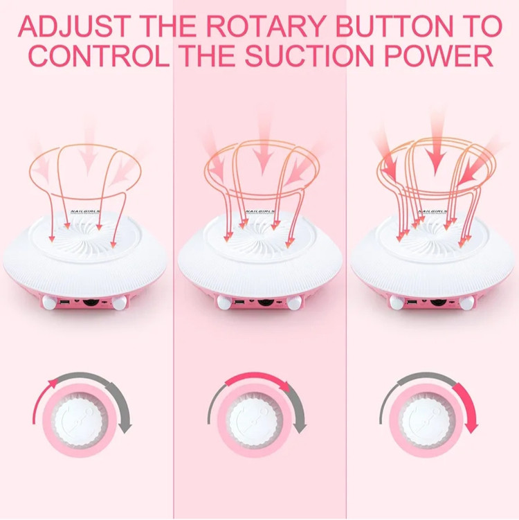 دستگاه مانیکور پدیکور فوق حرفه ای 80 واتی 35000rpm برند NAILGIRLS ، همراه با فن مکش گرد و غبار ناخن هنگام سوهان