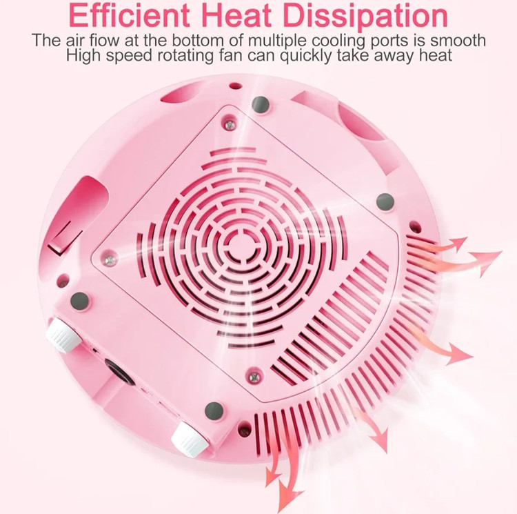 دستگاه مانیکور پدیکور فوق حرفه ای 80 واتی 35000rpm برند NAILGIRLS ، همراه با فن مکش گرد و غبار ناخن هنگام سوهان