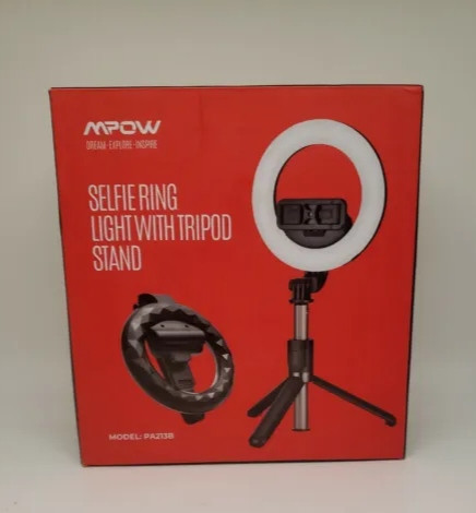 رینگ لایت سلفی قابل شارژ mpow همراه پایه مدل pa213b