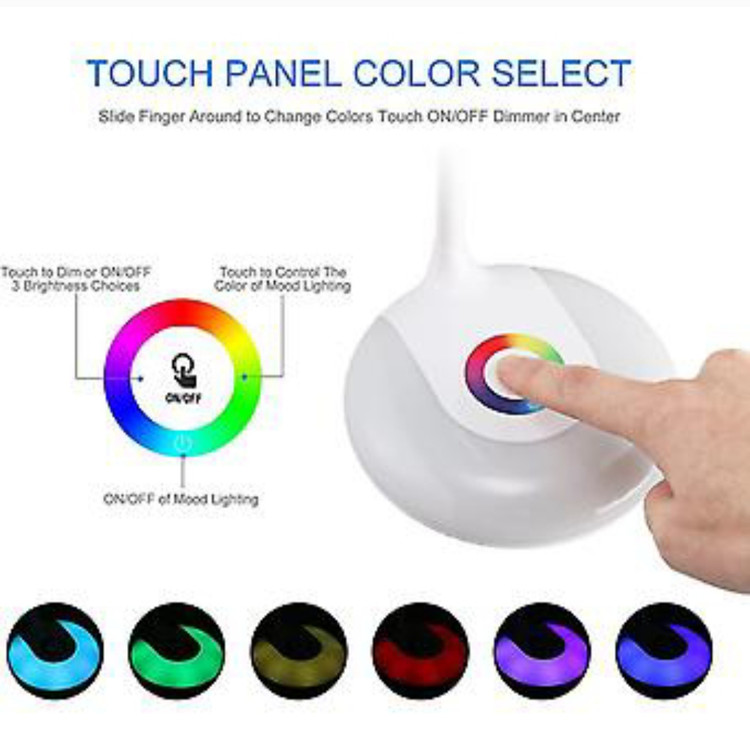 چراغ رومیزی(چراغ خواب و چراغ مطالعه) rgb مدل c11