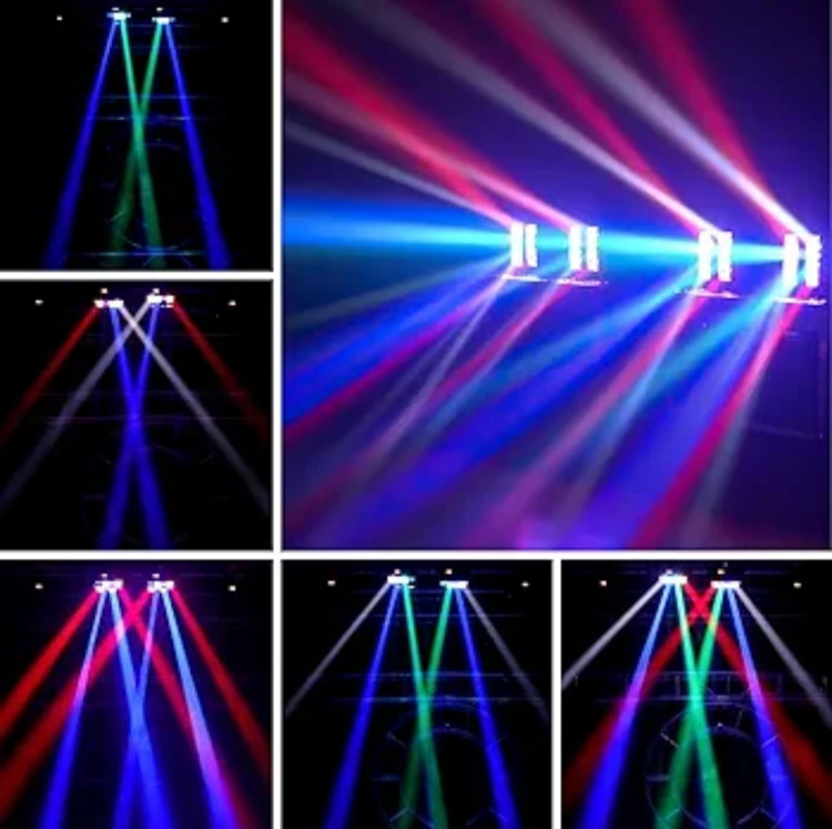 رقص نور DMX512 حساس به صدا برند U'KING SPIDER همراه با کابل صوتی ۱۰متری