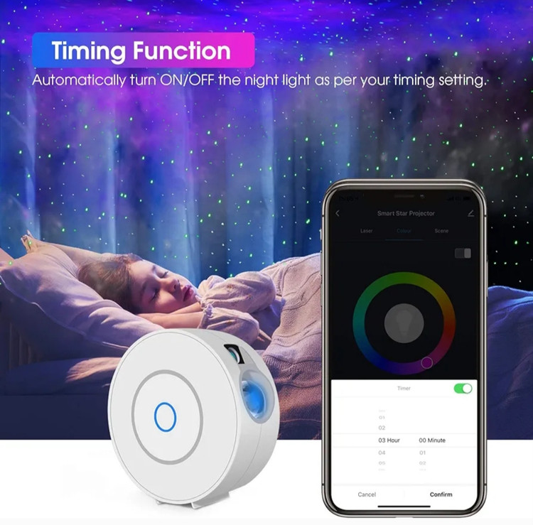 چراغ خواب کهکشانی با قابلیت تنظیم درجه نور،قابلیت اتصال به Alexa با کنترل نور با موبایل برند PANAMALAR