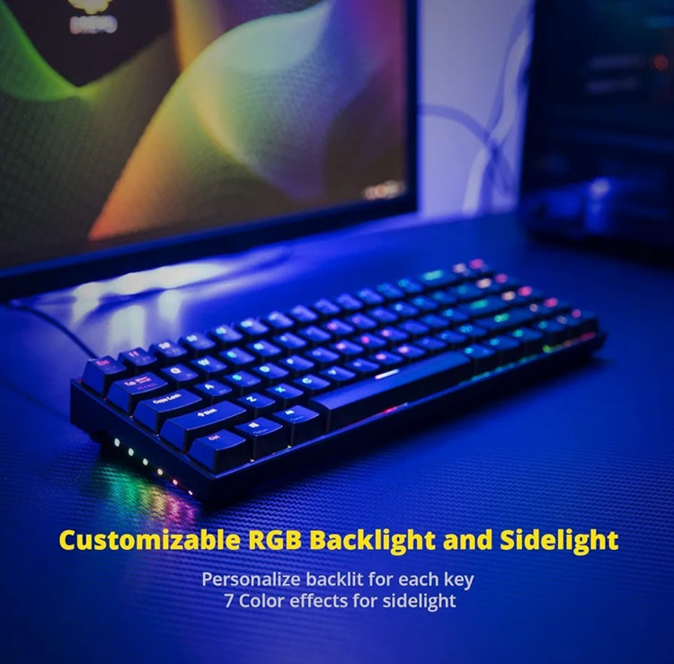 کیبورد گیمینگ RGB دارای ۸۴ کلید برند DREVO مدل GRAMR V2 TE