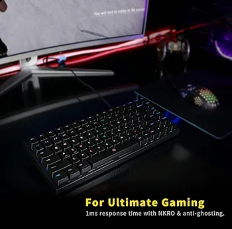کیبورد گیمینگ RGB دارای ۸۴ کلید برند DREVO مدل GRAMR V2 TE