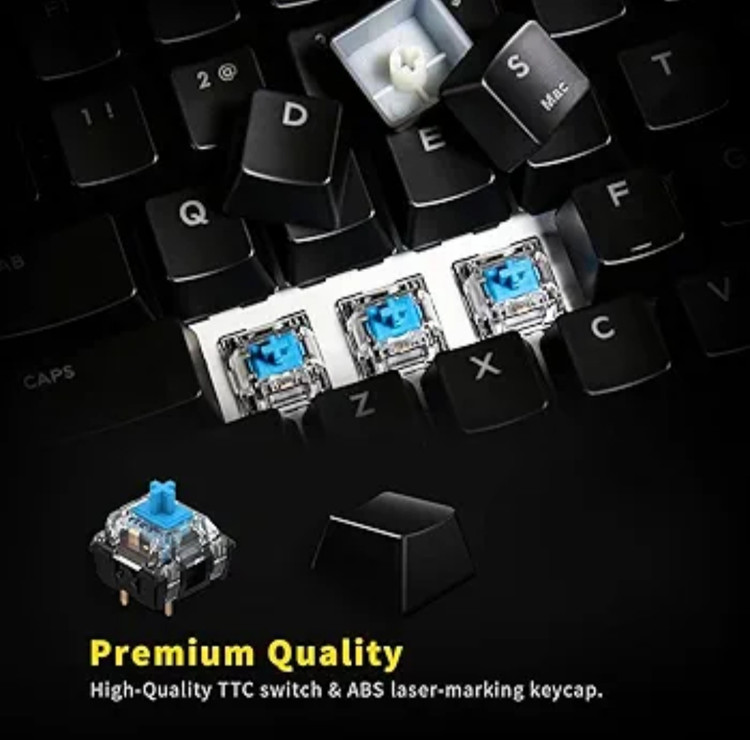 کیبورد گیمینگ RGB دارای ۸۴ کلید برند DREVO مدل GRAMR V2 TE