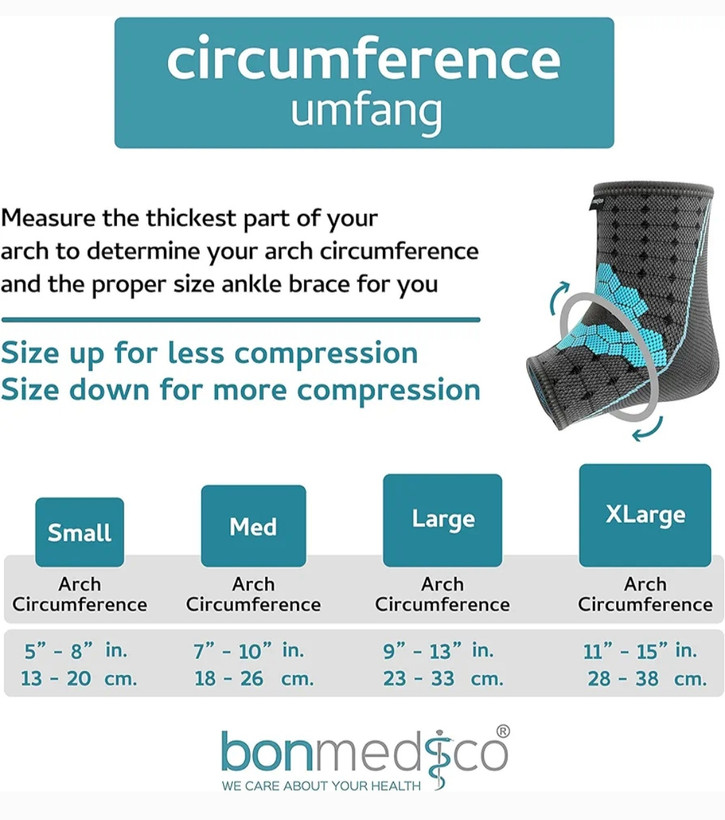 قوزک بند پا طبی/ ورزشی برند bonmedico سایز مدیوم