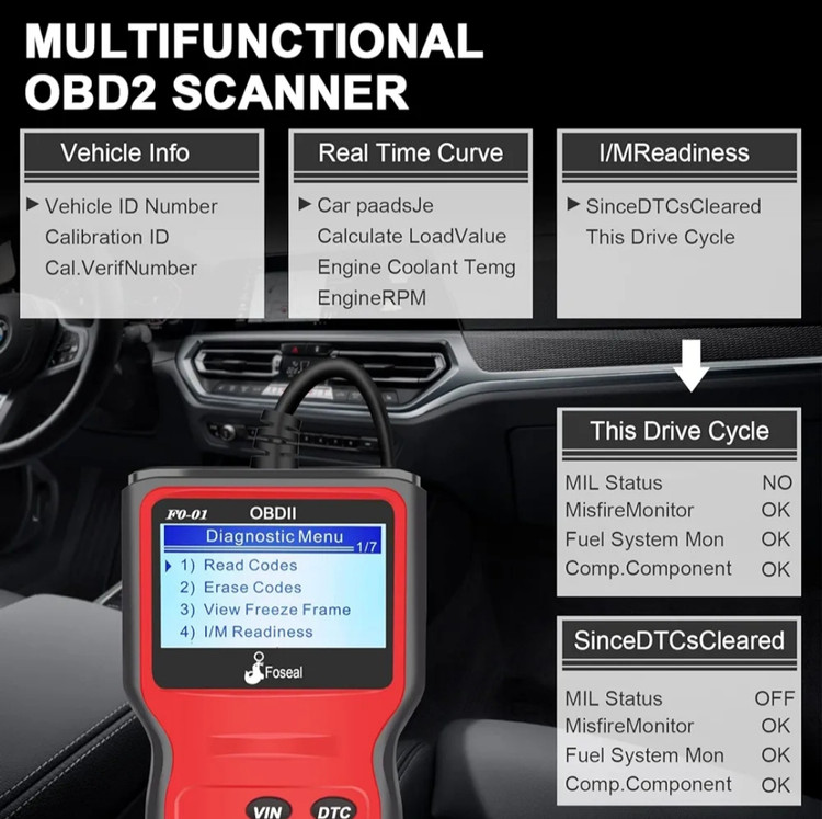 دیاگ خودرو OBD2 برند Foseal (جزو بهترین دیاگ های ۲۰۲۳)