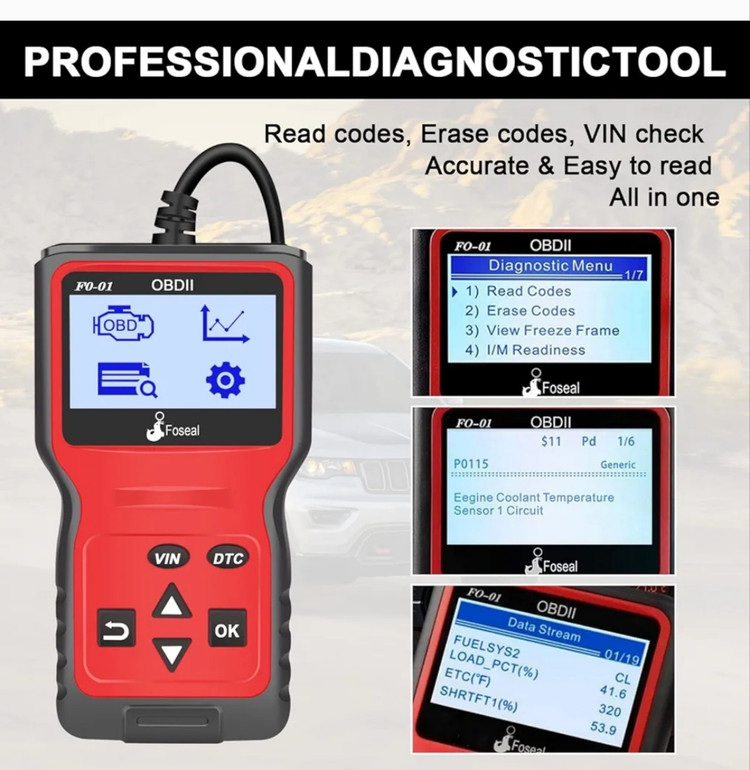 دیاگ خودرو OBD2 برند Foseal (جزو بهترین دیاگ های ۲۰۲۳)