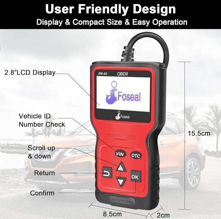 دیاگ خودرو OBD2 برند Foseal (جزو بهترین دیاگ های ۲۰۲۳)