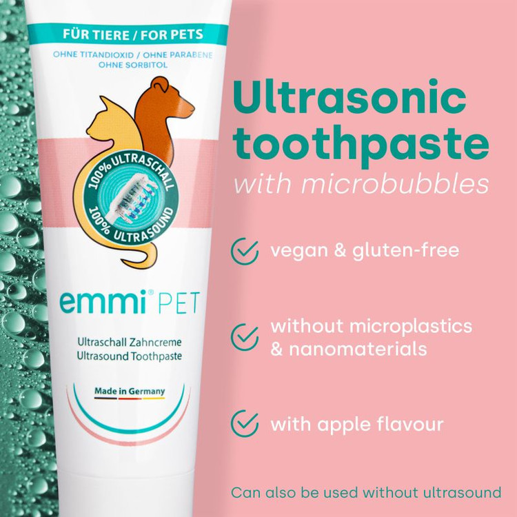 مسواک برقی التراسونیک مخصوص سگ و گربه برند emmi-pet2 با یکشارژر ،دو دستگاه مسواک برقی،4 عدد سری و دو عدد خمیر دندان(قابل استفاده برای دو پت))