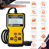 دیاگ خودرو MOTOPOWER MP69033 - اسکنر OBD2 با صفحه نمایش LCD و پشتیبانی از 9 پروتکل"(سازگار با خودرو ایرانی و خارجی)
