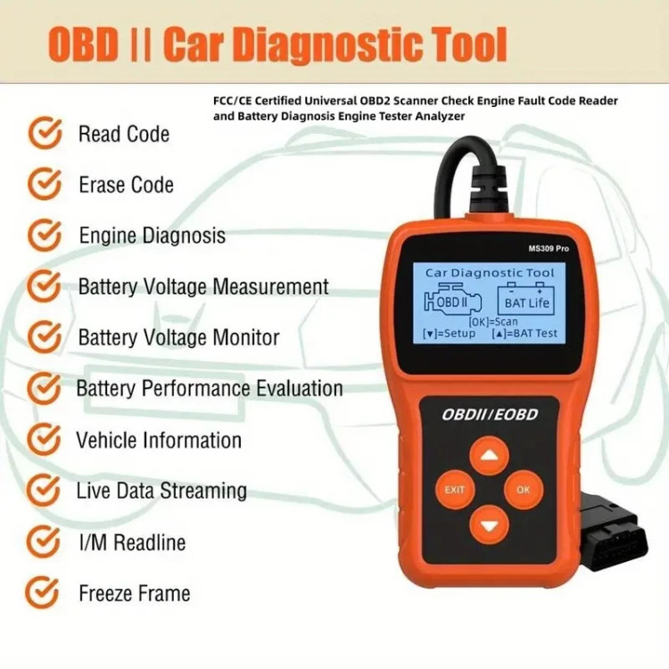 دستگاه دیاگ خودرو OB2 مدل MS309 PRO