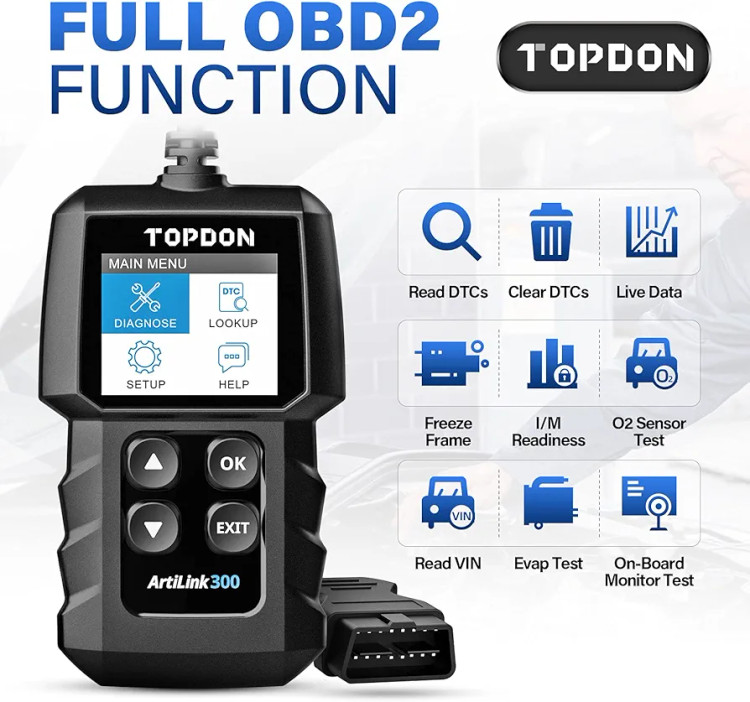 دیاگ خودرو OB2 برند TOPDON