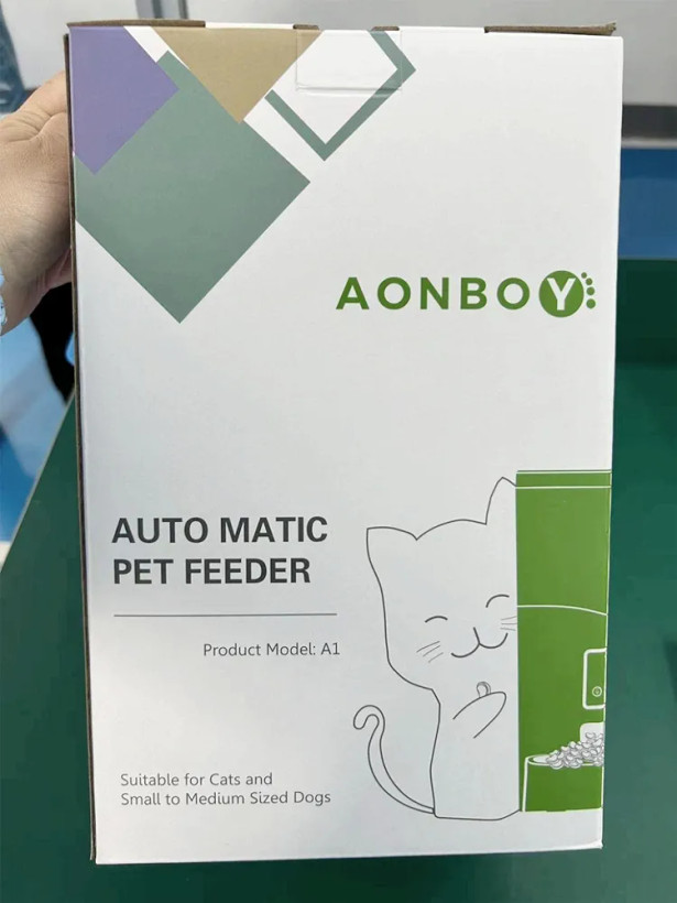 ظرف غذای اتوماتیک هوشمند 4 لیتری سگ و گربه با قابلیت ضبط صدای دستی برند AONBOY مدل A1