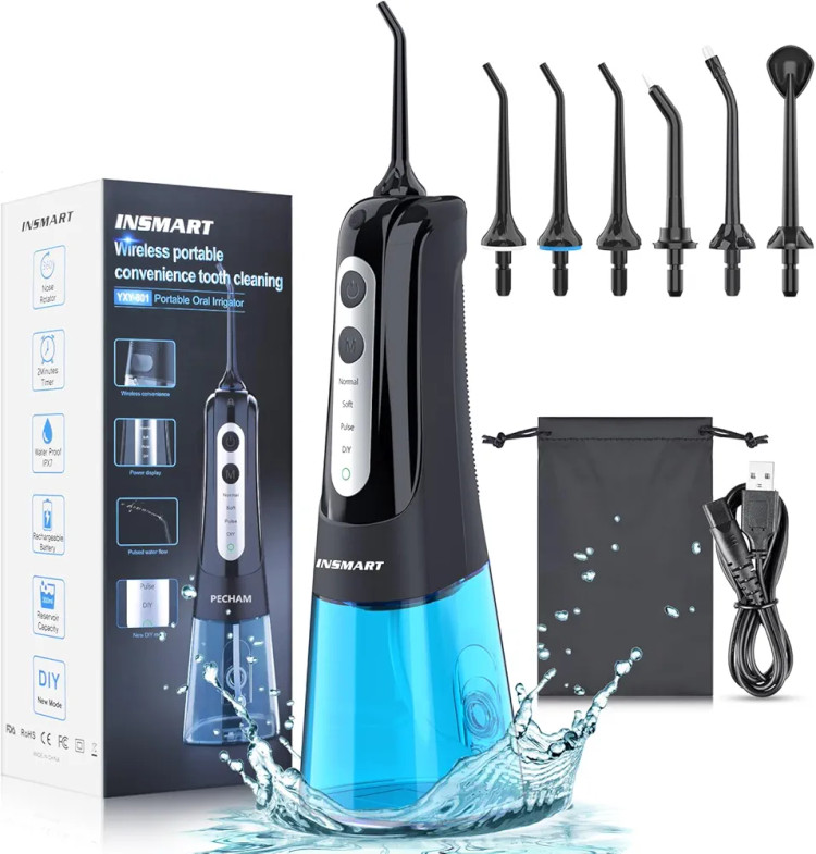 واترجت پرتابل شستو شوی دهان و دندان،قابل حمل،با مخزن 300 میلی لیتری برند INSMART