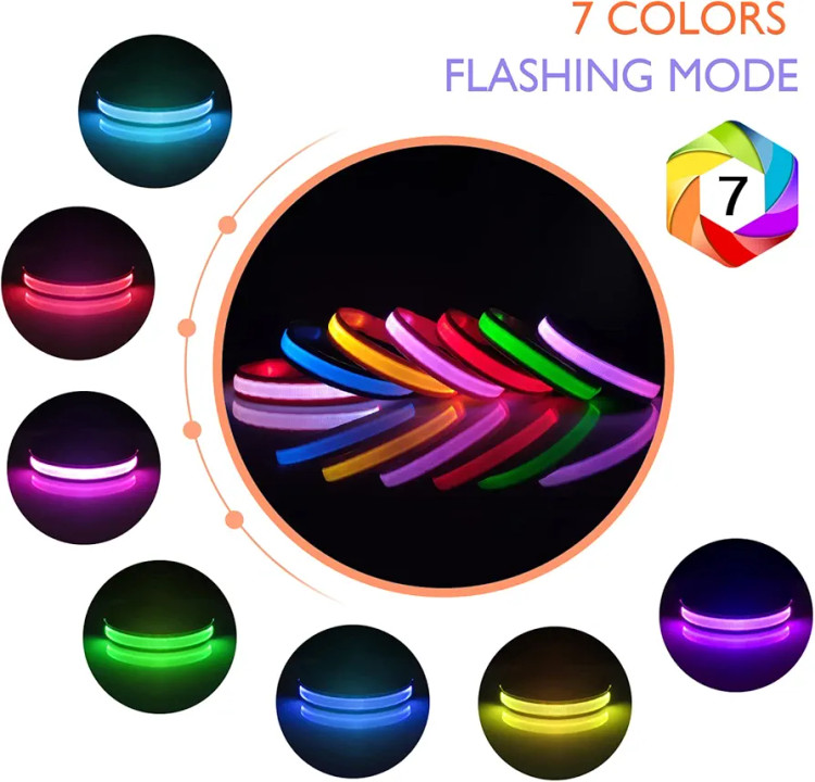 قلاده LED دار ضد آب سگ و گربه برند PcEoTllar سایز S