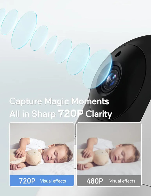 دوربین کنترل کودک با کیفیت HD(720p) برند Babycozy دارای مانیتور مخصوص و توانایی بزرگ نمایی تصویر