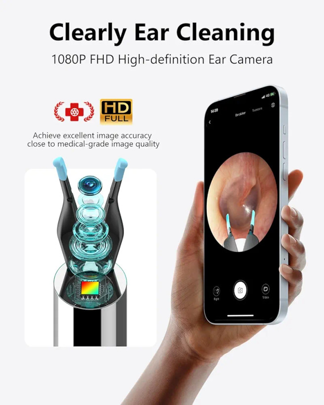 گوش پاک کن هوشمند دوربین دار برند bebird مدل Note5