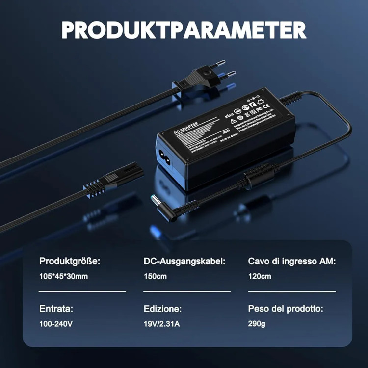 آداپتور 19.5 ولت 2.31 آمپر 45 وات مدل DL45195231 مخصوص لب تاب و نوت بوک HP(لطفأ قبل از خرید توضیحات را مطالعه کنید)
