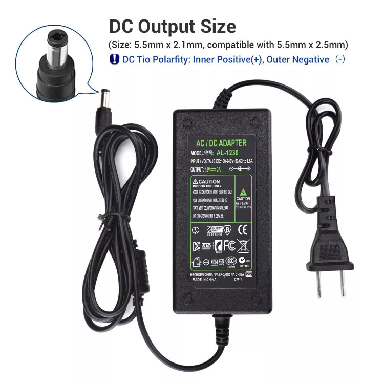 آداپتور سوزنی 12 ولت 3 آمپر 12V/3A برند DEXPT مدل AL-1230