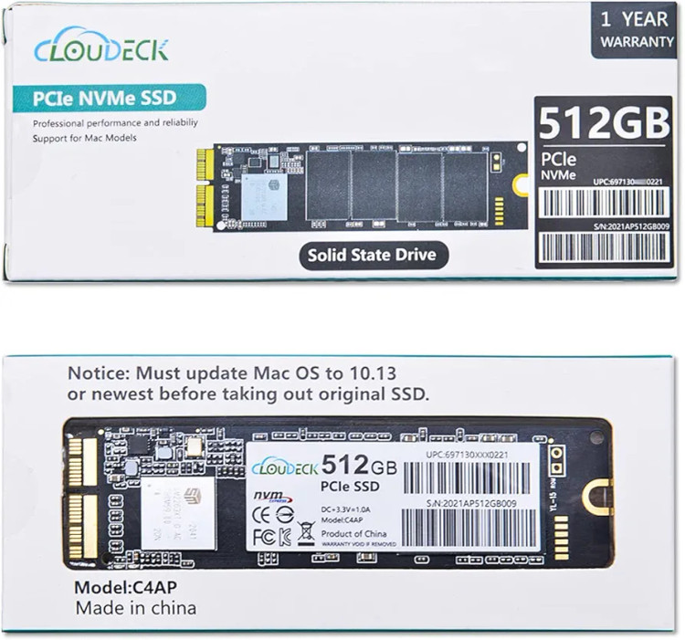 هارد NVM 512G SSD برند CLOUDECK مدل C4AP(قبل از خرید حتمن قسمت توضیحات مطالعه شود)