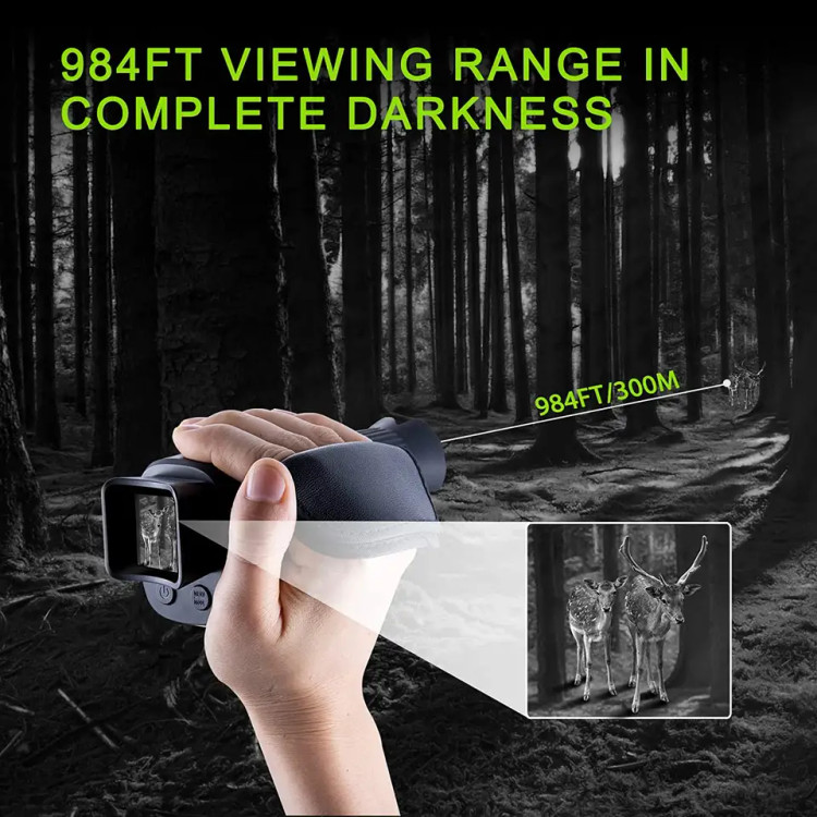 دوربین شکاری ( دید در شب ) NIGHT VISION زوم دیجیتال 10x پشتیبانی از کارت حافظه ( میکرو SD با قابلیت تصویر برداری و عکس برداری کیفیت 2k(بار آمازون)برای دیدن فیلم تست دوربین لطفا در واتس اپ پیام بدید
