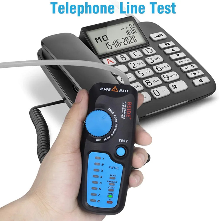 ردیاب کابل شبکه و کیت ردیاب ولتاژ RJ45 RJ11 Tracker Line Line Telepone Line Telepnation برند BSIDE مدل FWT81
