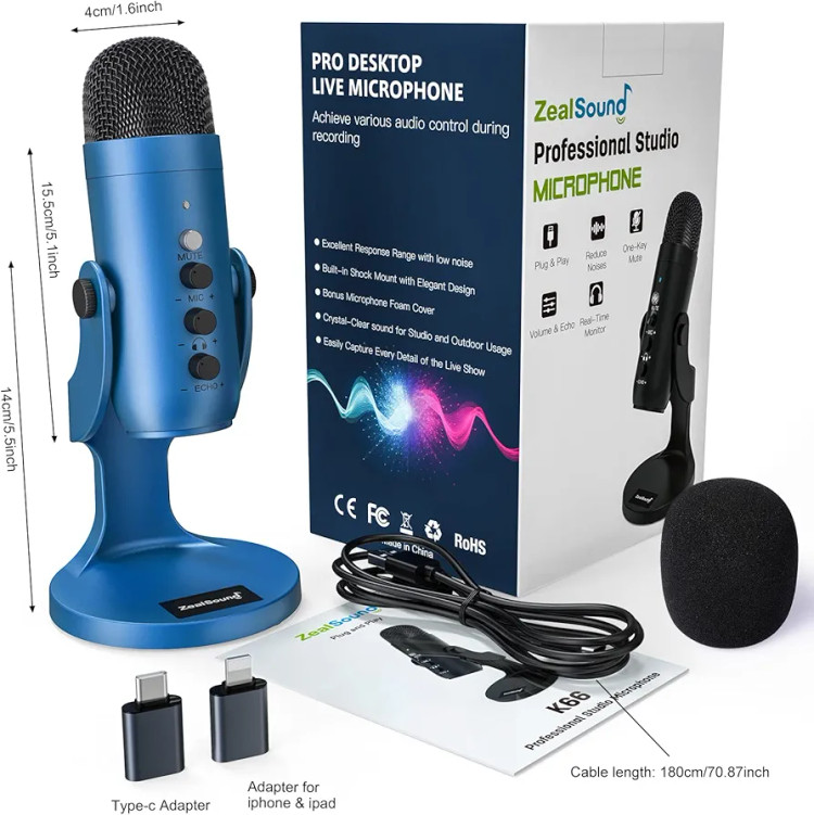 میکروفون برند Zealsound مدل K66