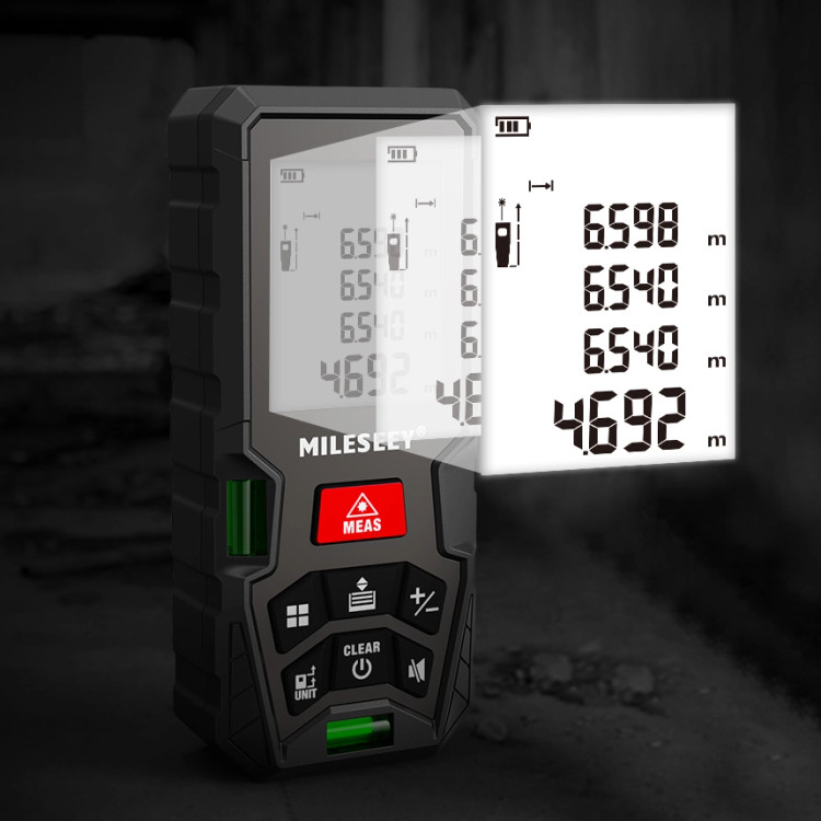 متر لیزری 50 متری مدل Mileseey D5T