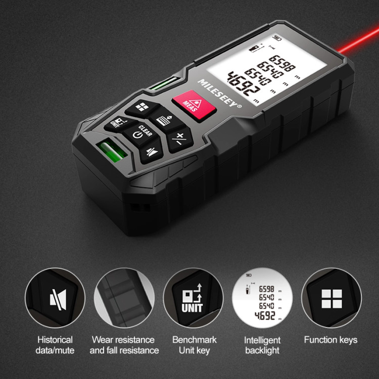 متر لیزری 50 متری مدل Mileseey D5T