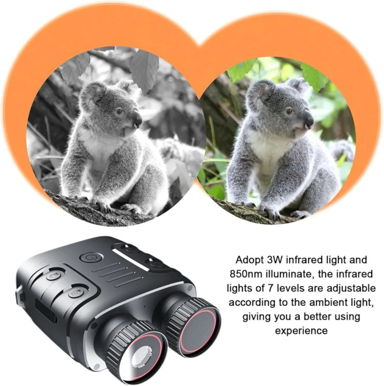 دوربین شکاری دوچشمی ( دید در شب ) NIGHT VISION زوم دیجیتال 10x پشتیبانی از کارت حافظه ( میکرو SD با قابلیت تصویر برداری و عکس برداری کیفیت 2k مدل R18(بار آمازون)برای دیدن فیلم تست دوربین لطفا در واتس اپ پیام بدید