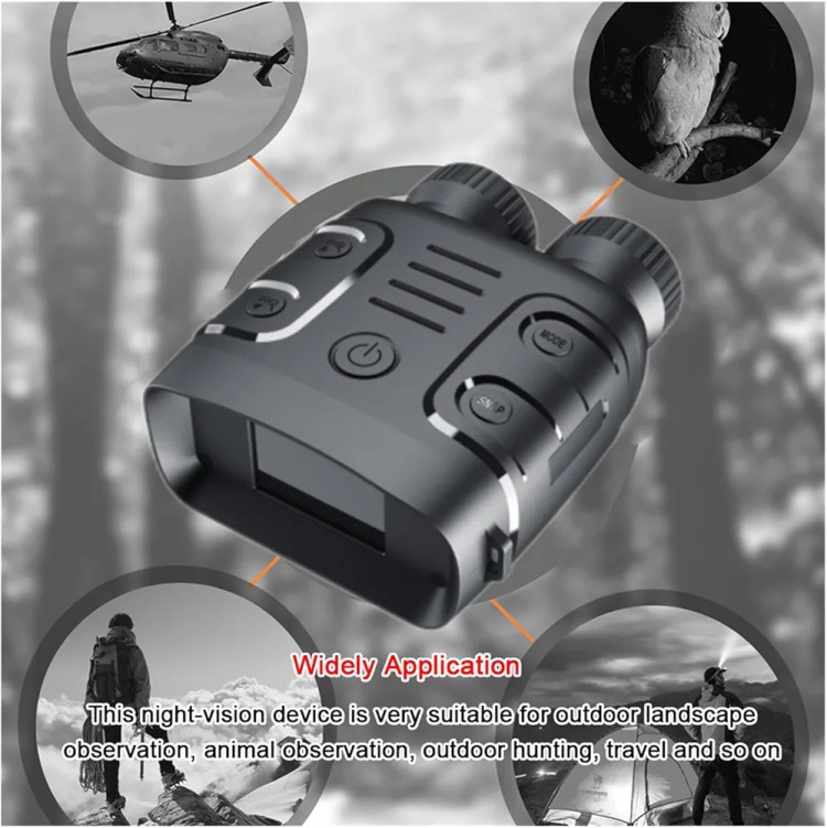 دوربین شکاری دوچشمی ( دید در شب ) NIGHT VISION زوم دیجیتال 10x پشتیبانی از کارت حافظه ( میکرو SD با قابلیت تصویر برداری و عکس برداری کیفیت 2k مدل R18(بار آمازون)برای دیدن فیلم تست دوربین لطفا در واتس اپ پیام بدید