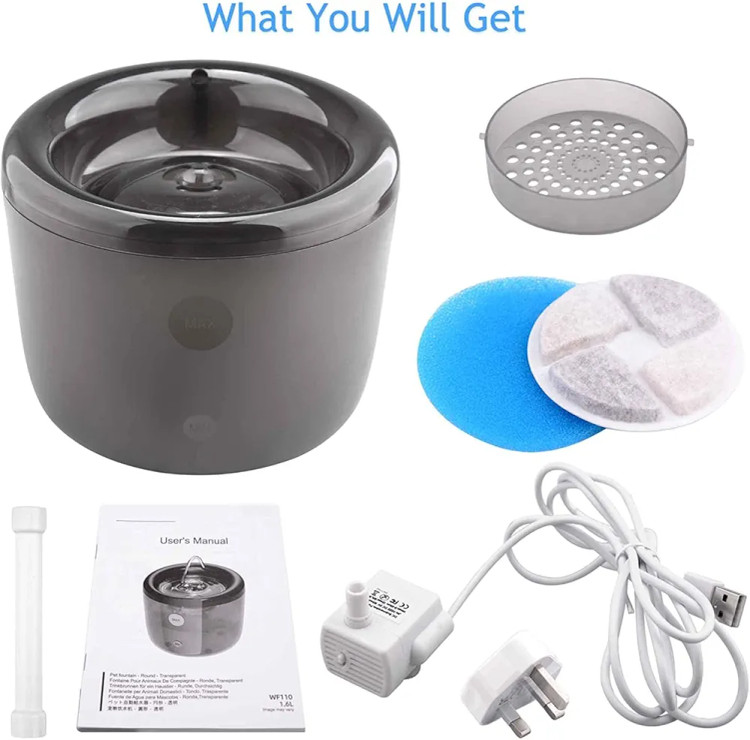 آبخوری اتوماتیک سگ و گربه 1.6 لیتری مدل WF1 برند Irovami