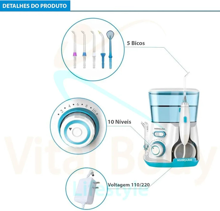 واتر جت پر قدرت با ظرفیت مخزن 800 میلی لیتری برند Waterpulse