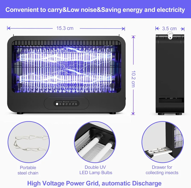 حشره کش برقی ۳۵۰۰ ولت ریموت دار مدل IKI-520AE