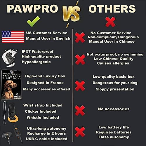 قلاده ریموت دار ضد پارس و تربیتی سگ مدل سال ۲۰۲۳ برند PAWPRO