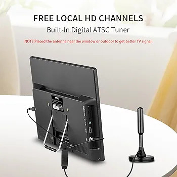 تلویزیون 14 اینچی شارژی ریموت دار فول اچ دی،گیرنده دیجیتال،دارای پورت usb,hdmi,Av, برند Zoshing( بار آمازون)