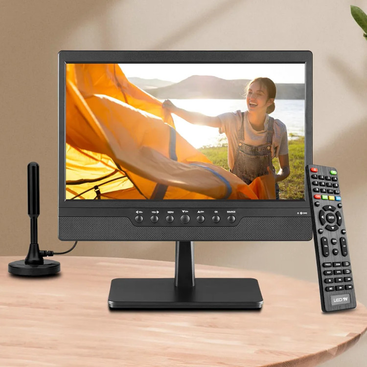 تلویزیون 14 اینچی شارژی ریموت دار فول اچ دی،گیرنده دیجیتال،دارای پورت usb,hdmi,Av, برند Zoshing( بار آمازون)