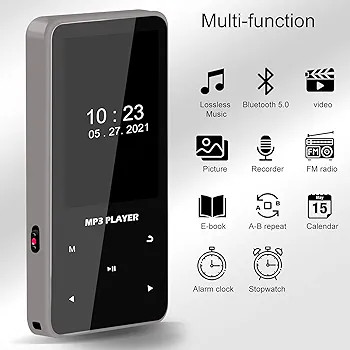 Mp3,mp4 پلیر گیره ای با صفحه نمایش 2.4 اینچی(بار آمازون)همره با یکرم 32 گیگ