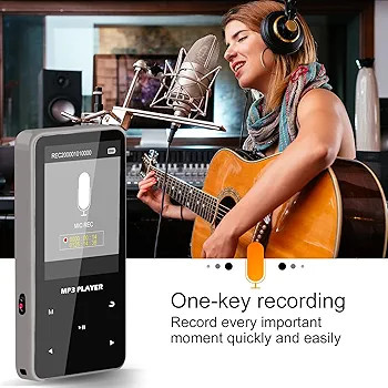 Mp3,mp4 پلیر گیره ای با صفحه نمایش 2.4 اینچی(بار آمازون)همره با یکرم 32 گیگ