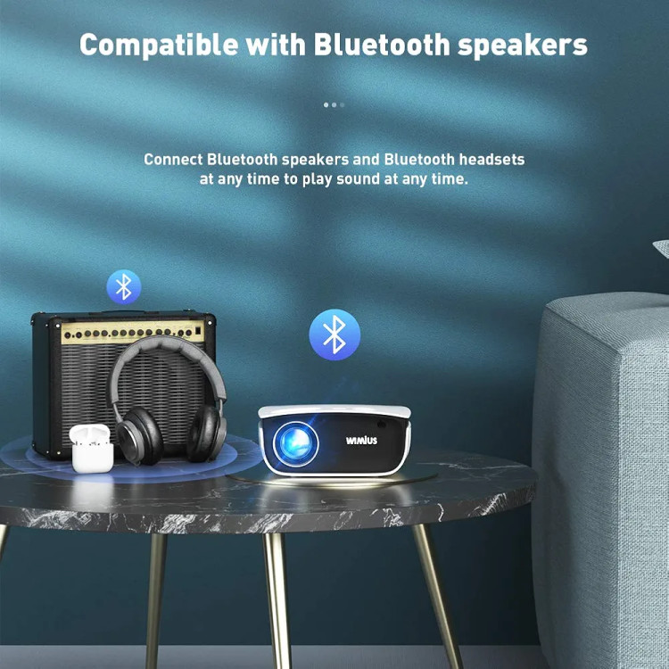 ویدیو پروژکتور برند WiMiUS مدل S25 ،قابل اتصال به موبایل،usb,HDMI