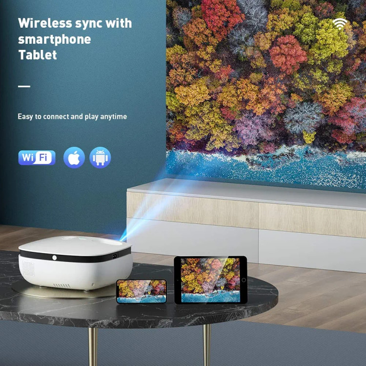 ویدیو پروژکتور برند WiMiUS مدل S25 ،قابل اتصال به موبایل،usb,HDMI