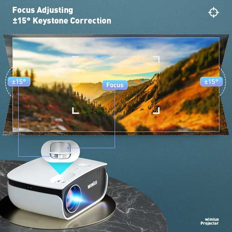 ویدیو پروژکتور برند WiMiUS مدل S25 ،قابل اتصال به موبایل،usb,HDMI