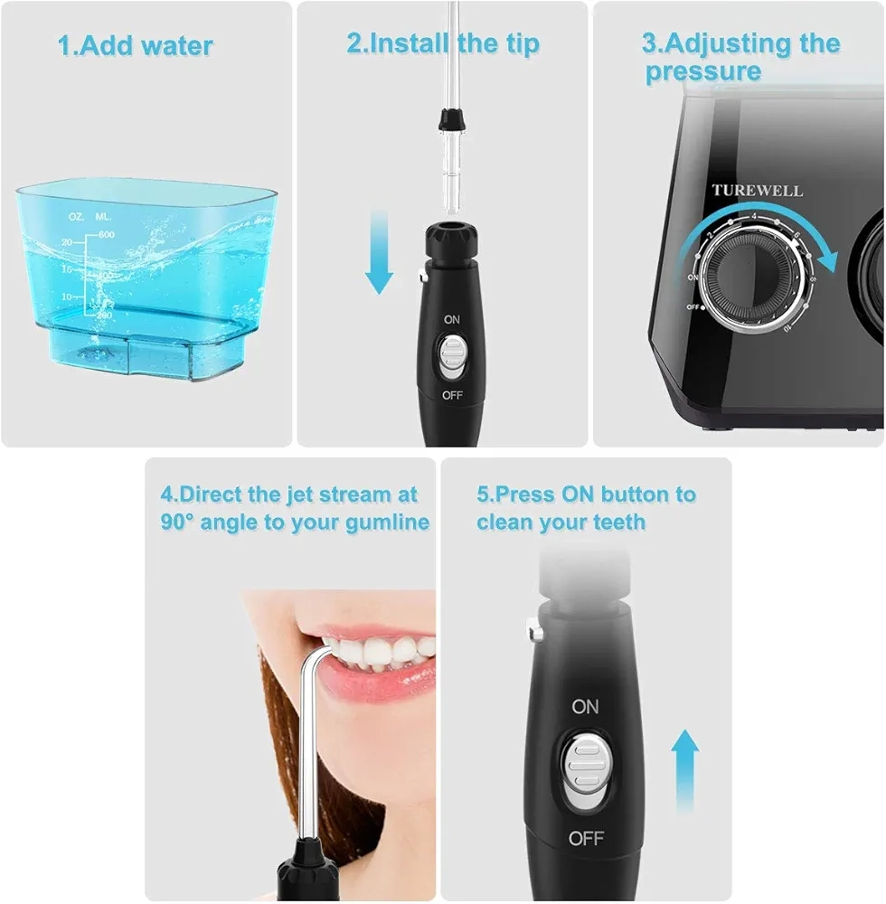 واترجت 600 میلی لیتری با 10 سطح مختلف فشار آب و 10 سری مختلف برند TUREWELL